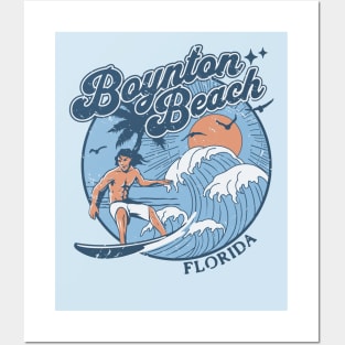 1970s Vintage Surfing Boynton Beach, Florida Retro Sunset // Old School Surfer // Surf Florida Posters and Art